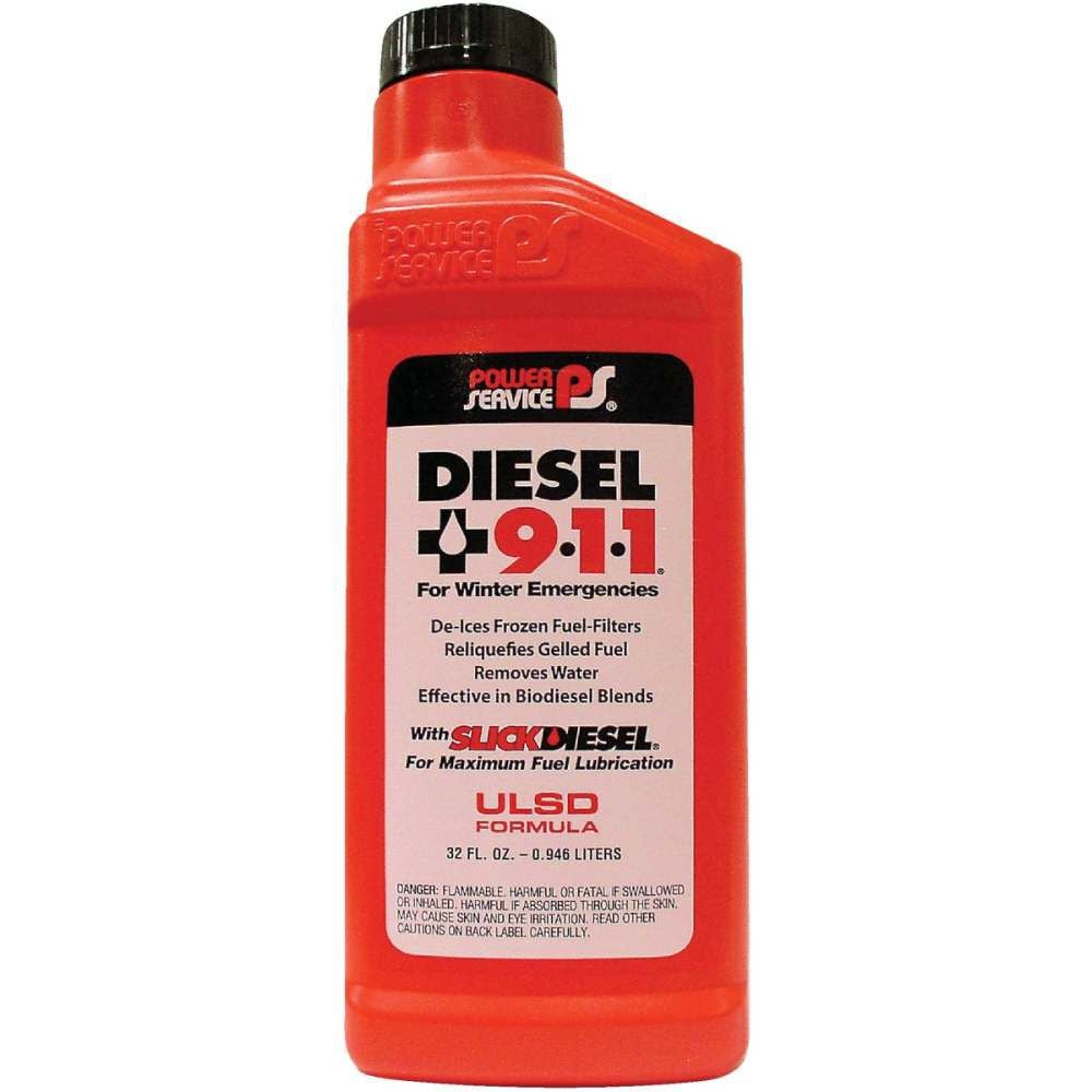 Power Service 9-1-1 Diesel 32 Oz Bottle Anti-Gel For Winter Emergencies, large image number 1