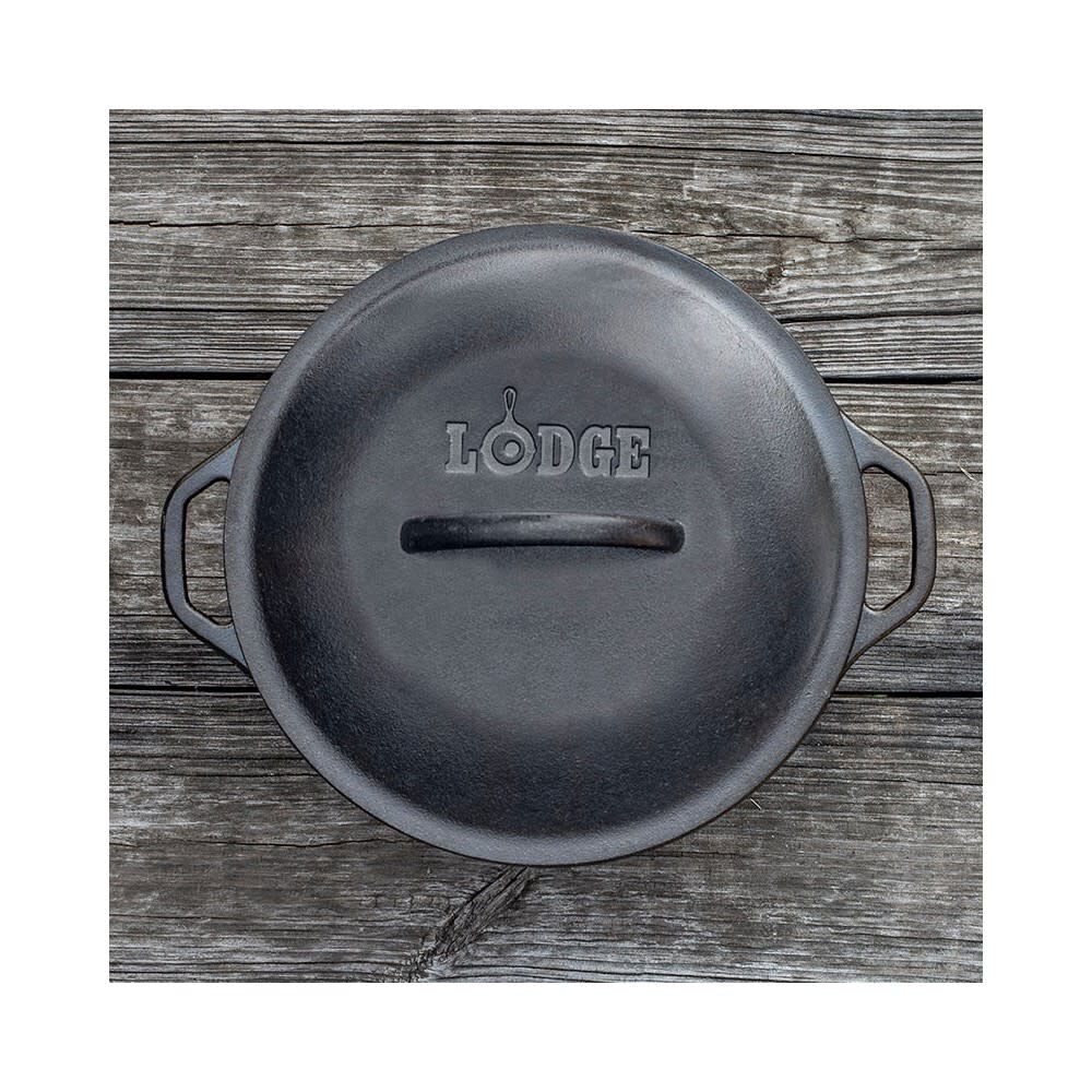 Lodge Cast Iron 5 Qt 10 Inch Black Cast Iron Dutch Oven, large image number 3