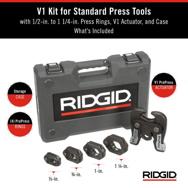 Ridgid ProPress Rings KitV1 1/2 Inch to 1-1/4 Inch, large image number 6
