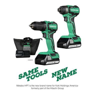Metabo HPT KC18DDX 18V Cordless Impact Driver and Drill Kit, large image number 12