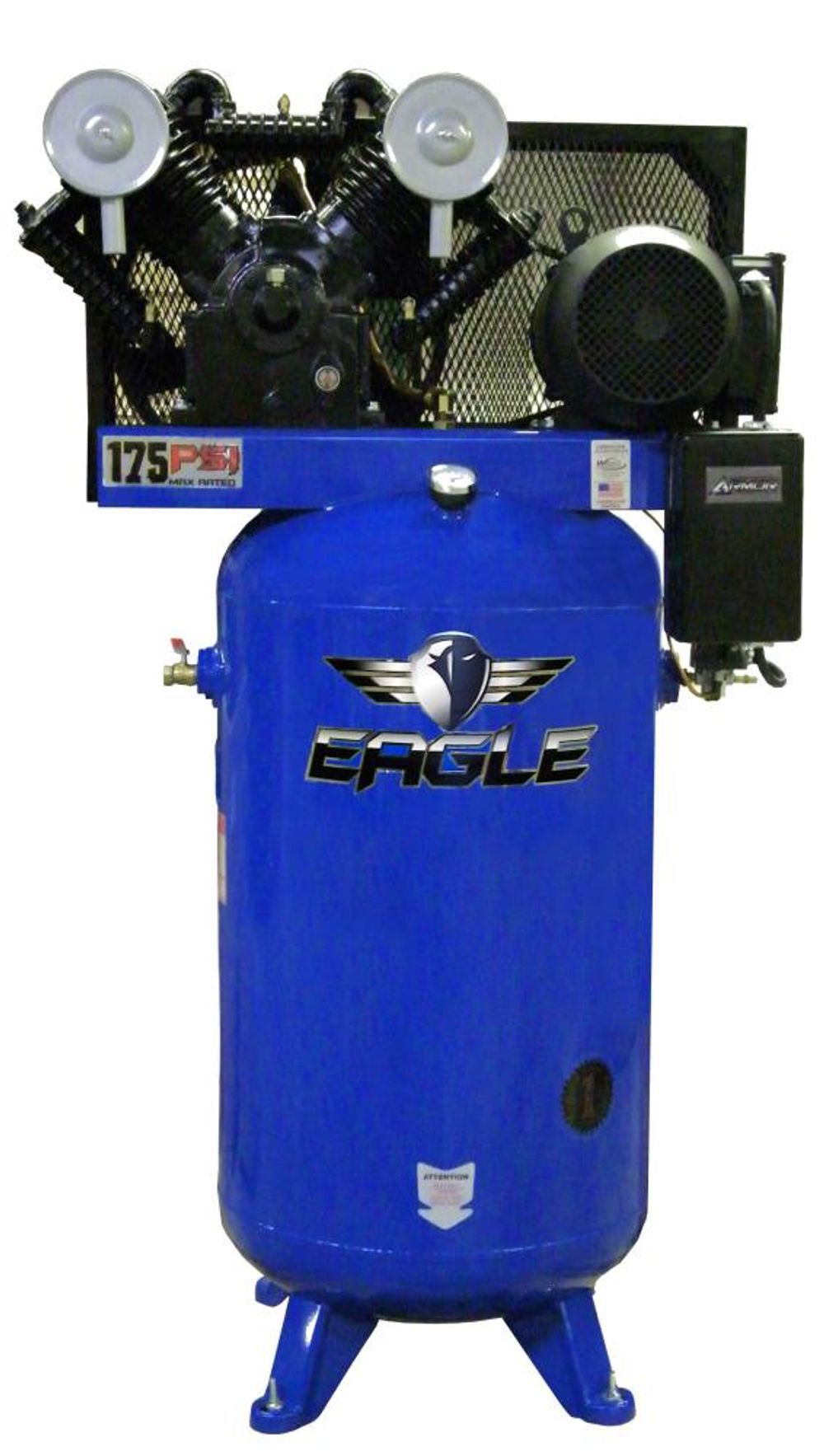 Eagle Compressor Air Compressor 7.5hp 2 Stage With Mag Starter, large image number 1