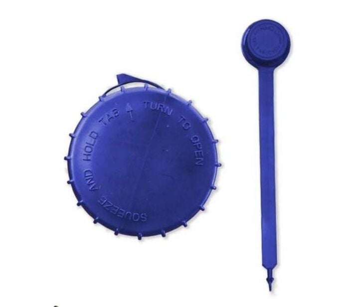 Surecan 2+ Gallon Tether/Spout Cap & Fill Cap Blue
