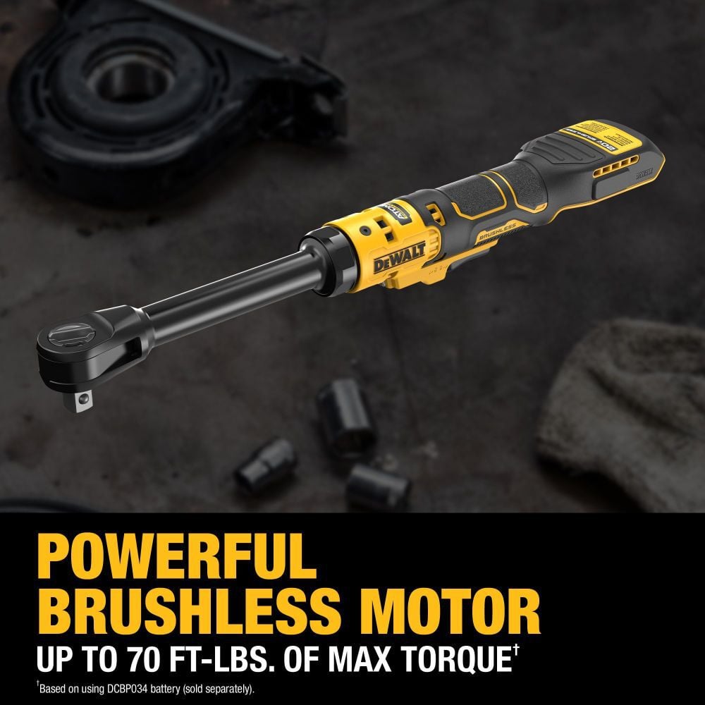 DEWALT 20V MAX ATOMIC 1/2 Inch Extended Reach Ratchet (Bare Tool), large image number 3