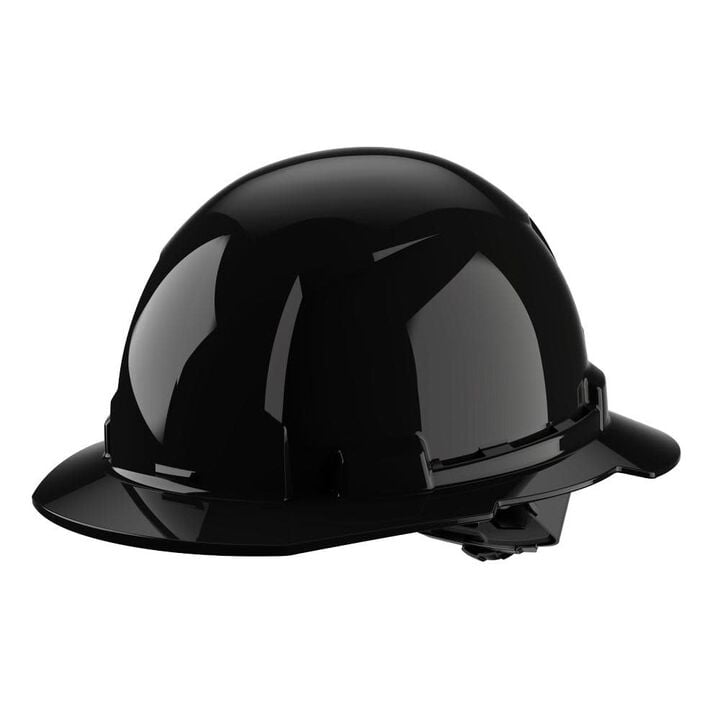 Milwaukee White Full Brim Hard Hat with 4pt Ratcheting Suspension Type 1 Class E Black