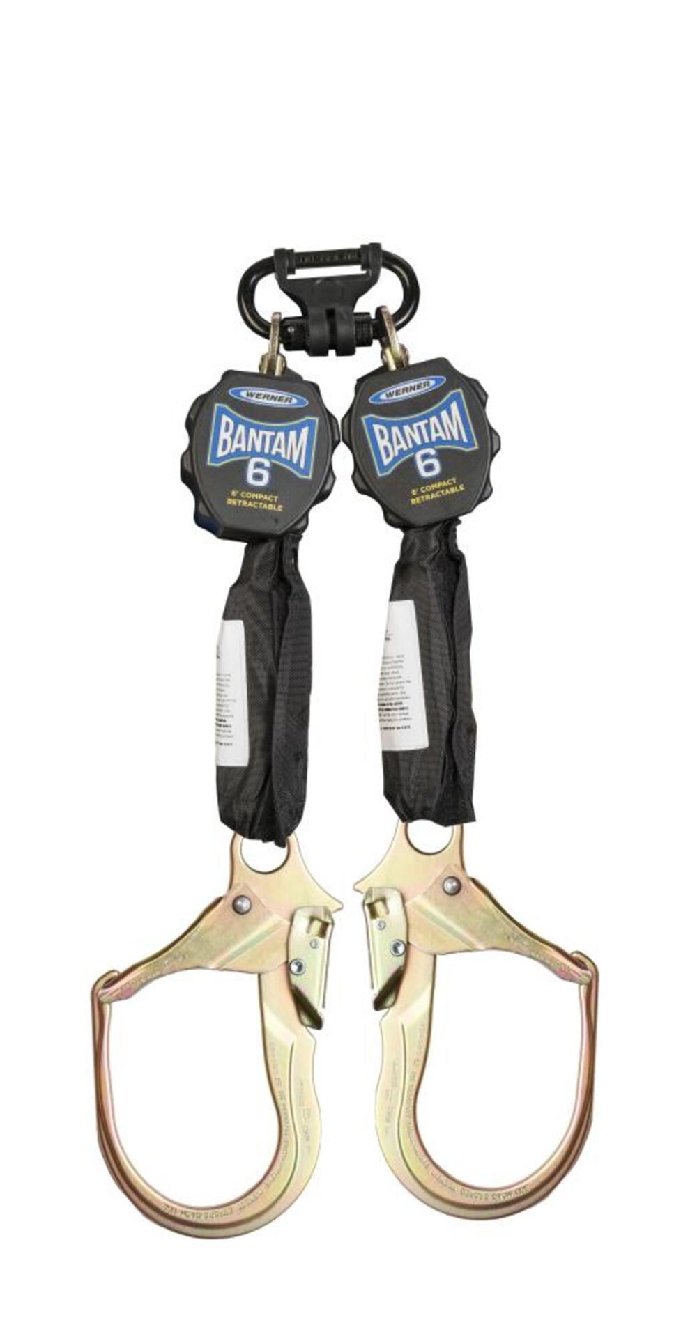 Werner 6 Ft. Bantam Twinleg Self-Retracting Lifeline with Steel Rebar, large image number 1