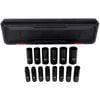 Milton 1/2 Drive Deep 6-Point Impact Socket Set 3/8 Inch- 1-1/8 SAE Steel Coated Black Oxide Finish 14pc, small image number 1
