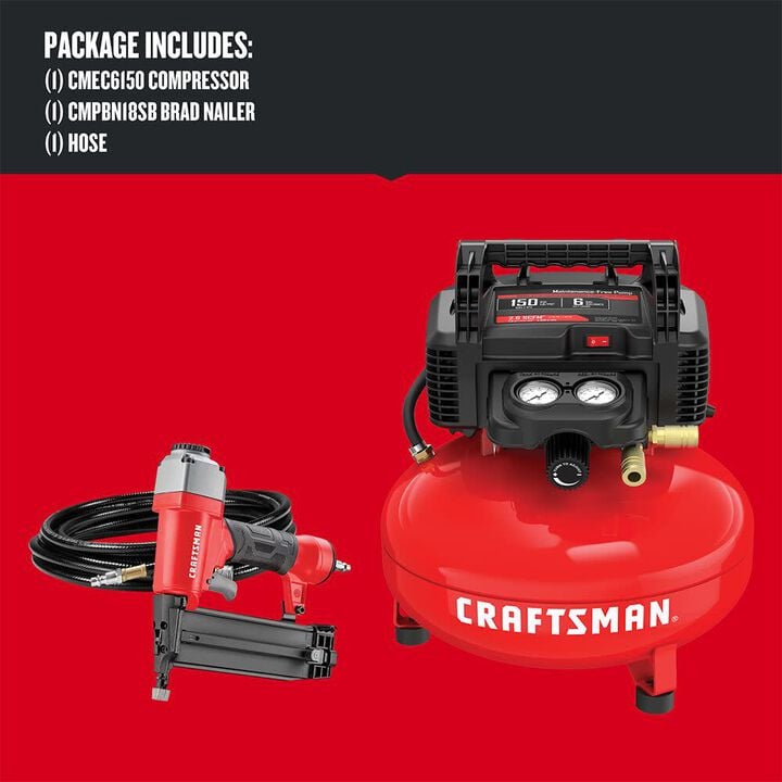 CRAFTSMAN Brad Nailer and Air Compressor Combo Kit, large image number 4
