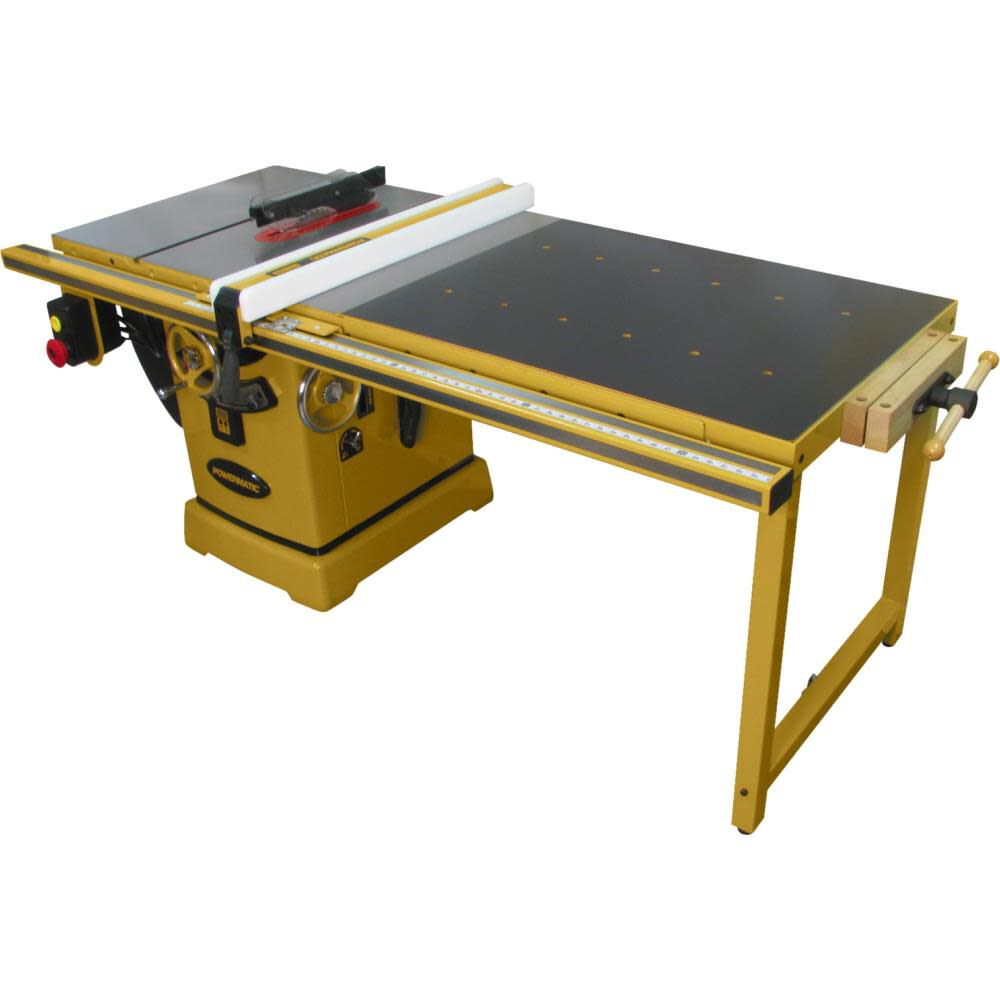 Powermatic 5HP 3PH 230/460V Table Saw with 50 In. Accu-Fence System and Workbench, large image number 1