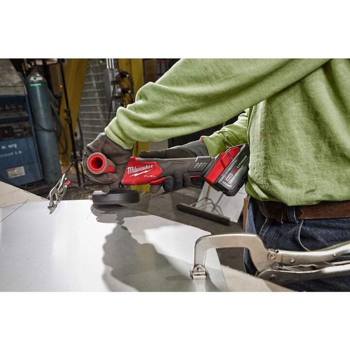 Milwaukee M18 FUEL 4 1/2 In. / 5 In. Variable Speed Braking Grinder with No Lock Paddle Switch (Bare Tool), large image number 9