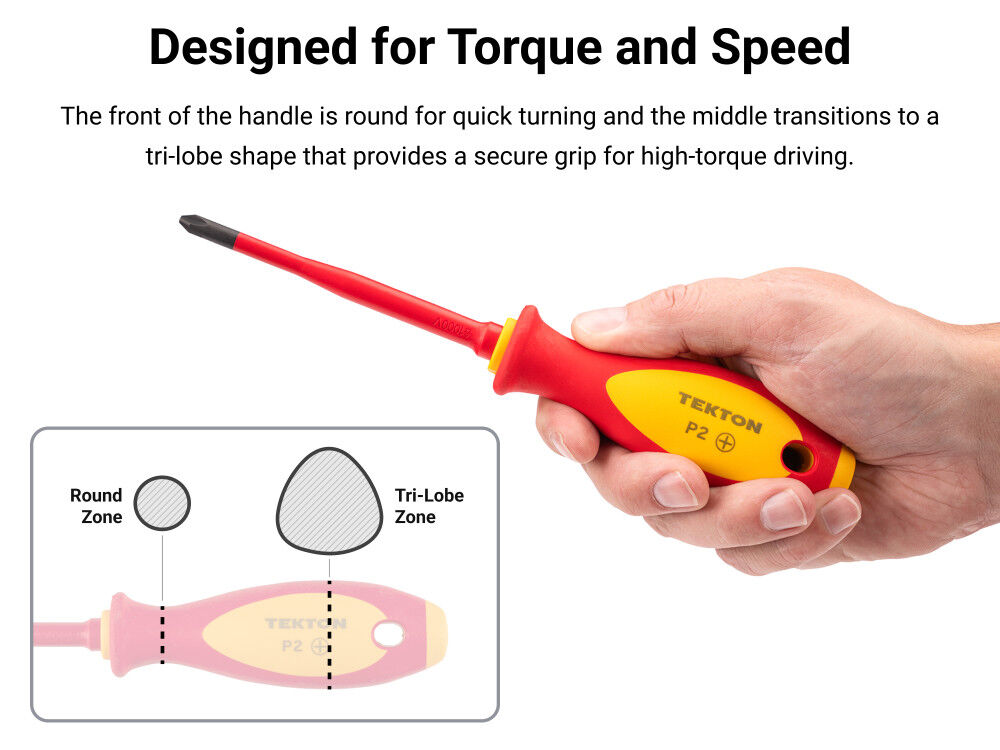 Tekton #2 Phillips Insulated Screwdriver 4 Inch Shank, large image number 6