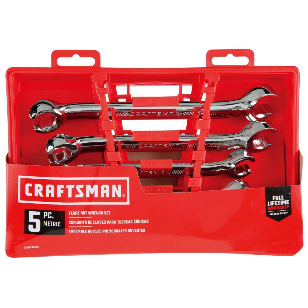 CRAFTSMAN Metric Fully Polished Flare Nut Wrench Set,, 5 Piece, large image number 5