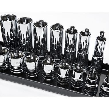 GEARWRENCH 3 Pc SAE 1/4 In 3/8 In and 1/2 In. Drive Socket Storage Tray Set, large image number 5