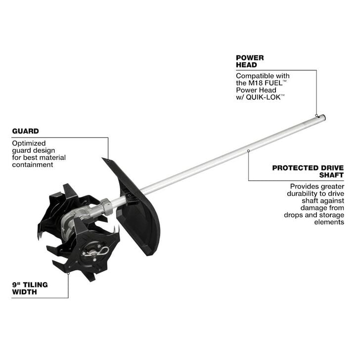 Milwaukee M18 FUEL QUIK-LOK Cultivator Attachment-Reconditioned, large image number 3