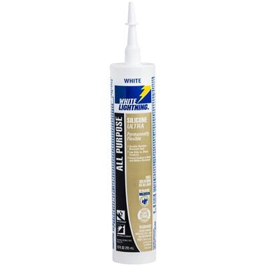 White Lightning 10 Oz Clear Silicone Ultra All Purpose Sealant