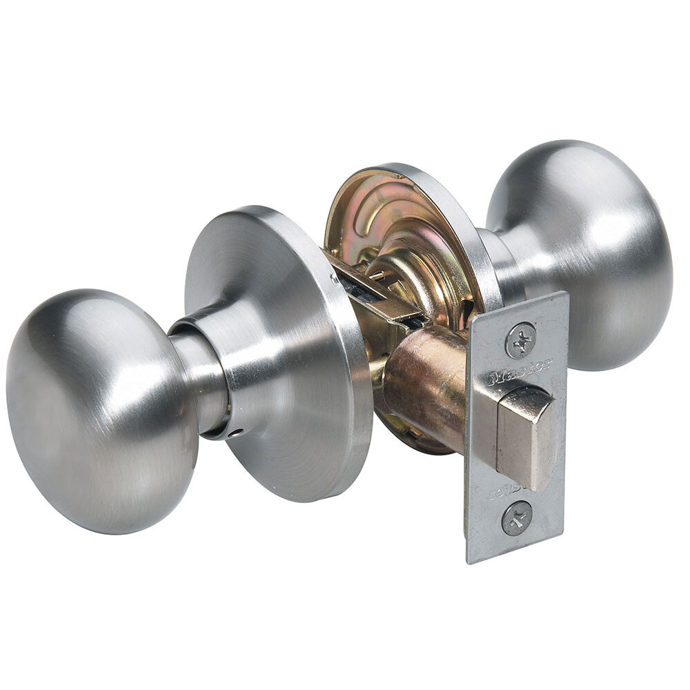 Master Lock Satin Nickel Finished Hall and Closet Passage Door Knob – BC0415BOX