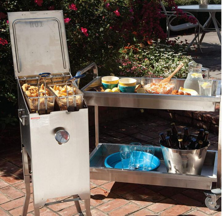 Bayou Classic Fryer Propane Stainless 4 Gallon with Cart, large image number 2