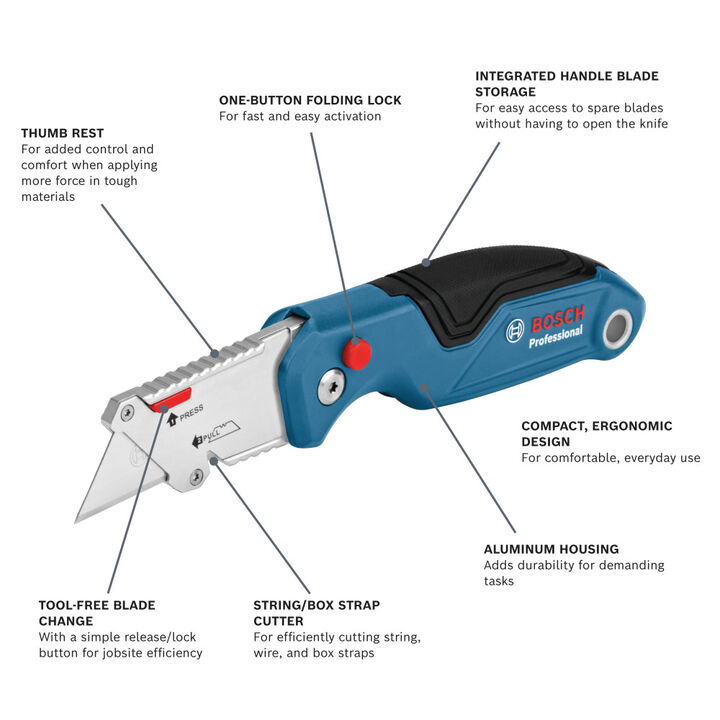 Bosch 3pc Utility Knife Set, large image number 3