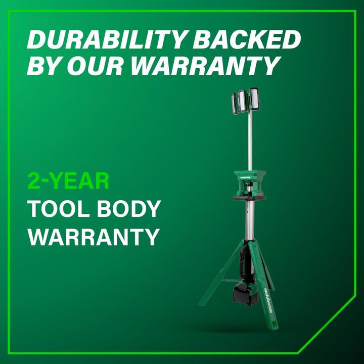 Metabo HPT 18V MultiVolt Cordless 4000 Lumen LED Tripod Site Light, large image number 8