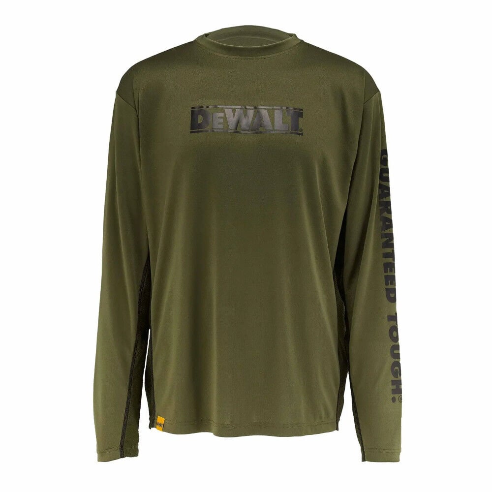 DEWALT Truro Performance Long Sleeve T-Shirt Olive Size Medium - DXWW50155-037-M