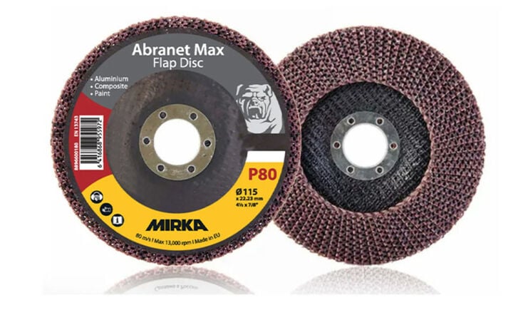 Mirka Abranet Max 4-1/2 Inch P80 T29 ALOX Flap Disc 10 Pieces, large image number 1