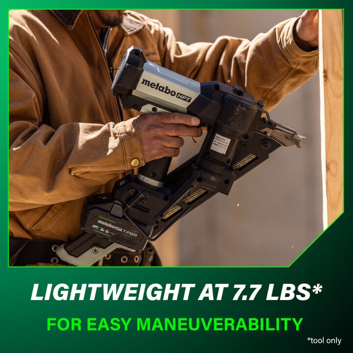 Metabo HPT Cordless Pneumatic 18V 30 Degree Paper Strip Framing Nailer Kit, large image number 9