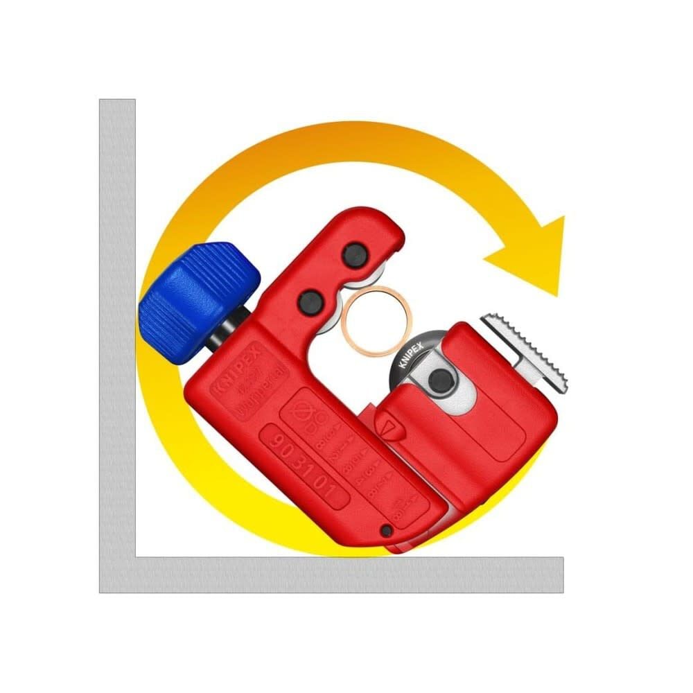 Knipex TubiX S 3 Inch Ball Bearing Steel/Zinc Pipe Cutter, large image number 8