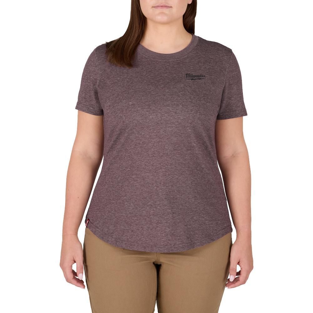Milwaukee Womens FREEFLEX Hybrid Tee, Short Sleeve, Purple Size XS - F452P-XS
