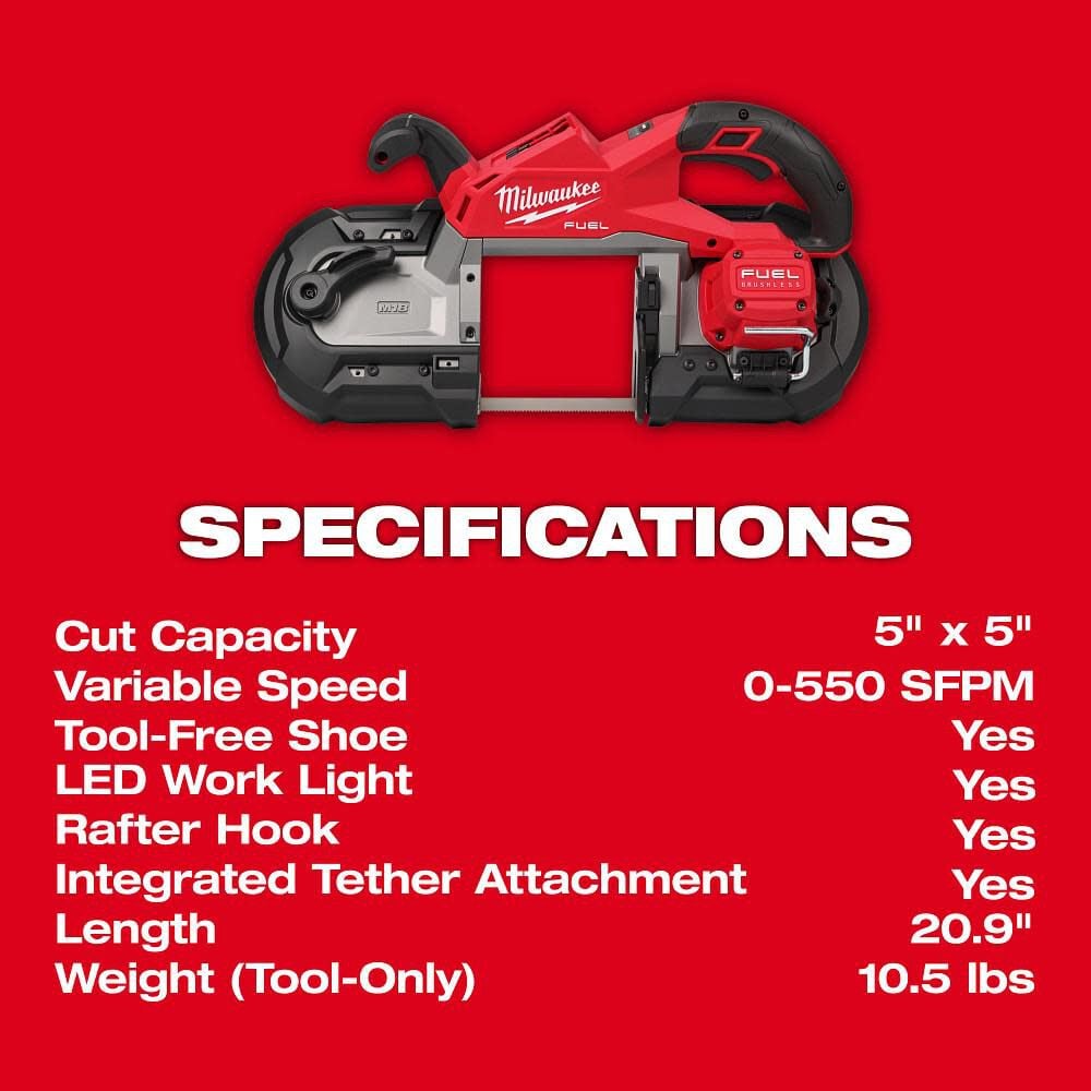 Milwaukee M18 FUEL Deep Cut Band Saw (Bare Tool), large image number 7