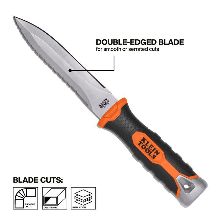 Klein Tools Double-Edged Duct Knife, 5-1/2-Inch, large image number 2