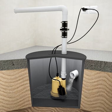 K2 Pumps Thermoplastic Sump Pump 1/3 HP with Piggyback Tethered Switch, large image number 7