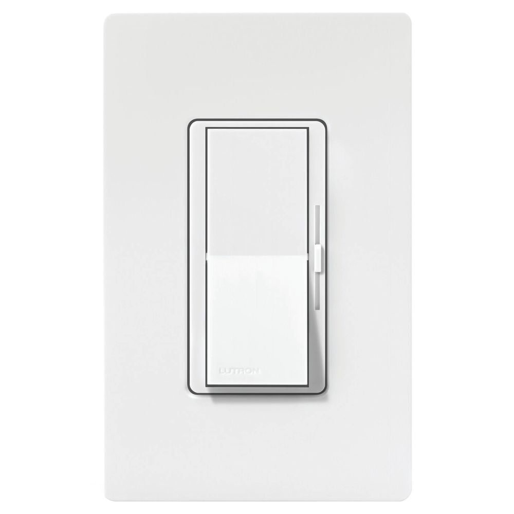 Lutron Diva LED+ 150W 120V 1P Gloss White 3-Way Paddle Dimmer Switch, large image number 1