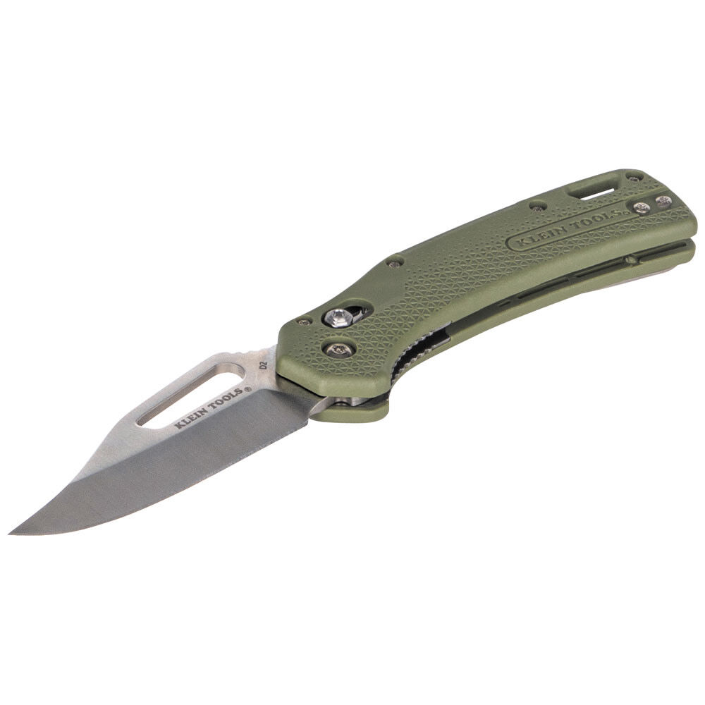 Klein Tools KTO Drop Point Knife, Moss Green OGK002GNT - Acme Tools