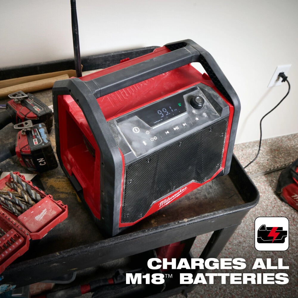 Milwaukee M18 Bluetooth Jobsite Radio and Power Tool Battery Charger, large image number 6