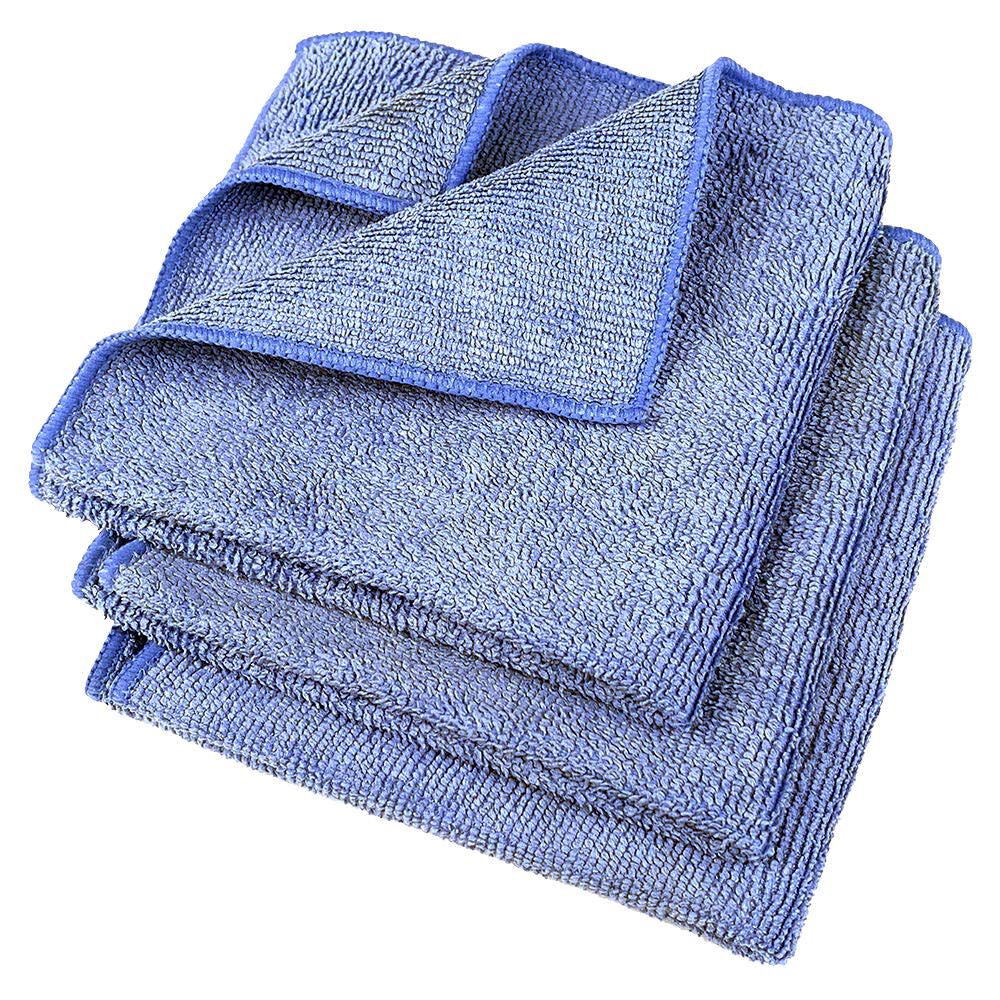 Buffalo Industries 12 x 12in Blue Microfiber Cleaning Cloth