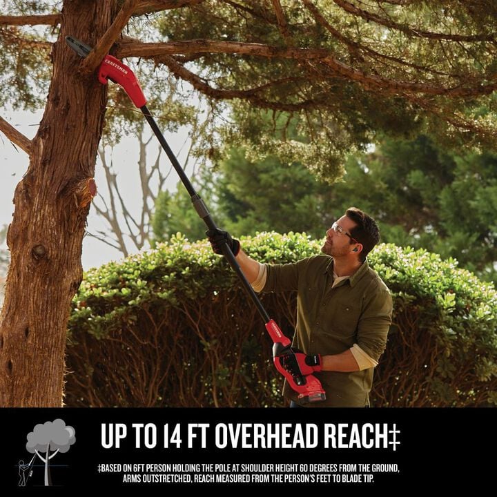 CRAFTSMAN V20 8 Inch Cordless Pole Chainsaw (Bare Tool), large image number 4