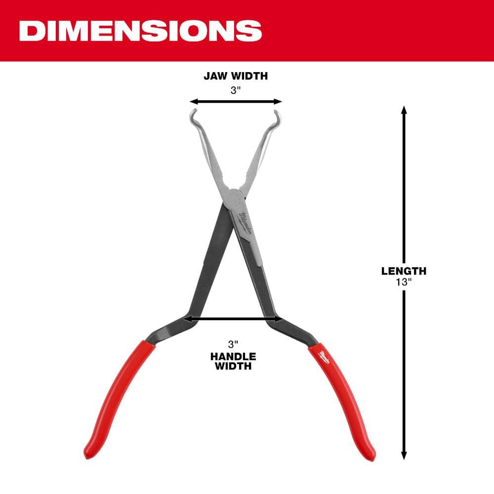 Milwaukee Long Reach Hose Grip Pliers 3pc Set 48 22 6563 - Image 5