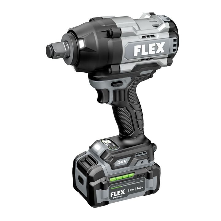 FLEX 24V 3/4 Inch High-Torque Impact Wrench Kit, large image number 2