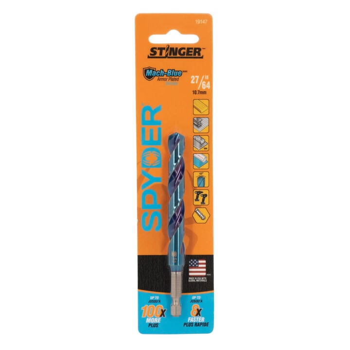 Spyder 27/64 Inch Hex Shank Drill Bit