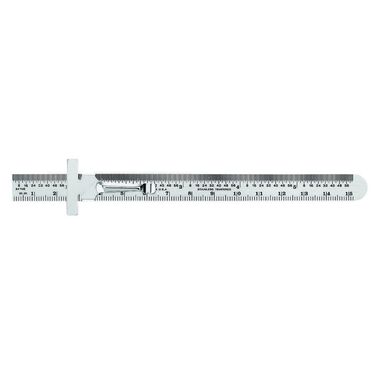 General Tools 6 Inch Precision Flexible Steel Ruler with 64th Inch Graduations