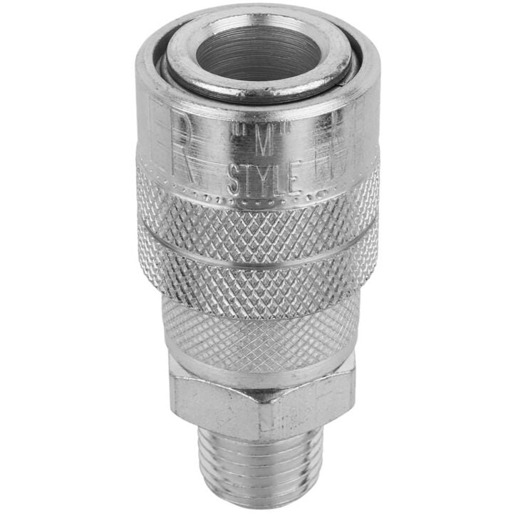 Milton 1/4in MNPT Industrial Interchange M Style Quick Connect Steel Coupler, large image number 0