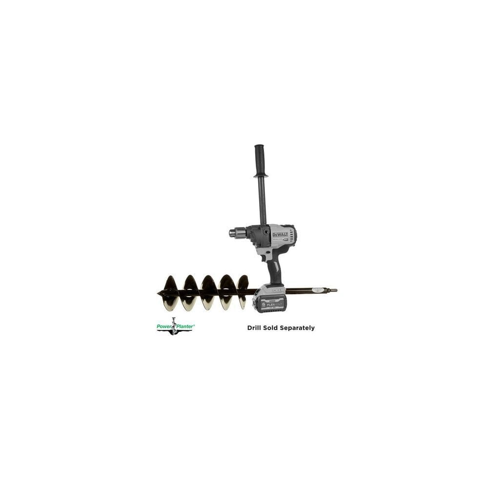Power Planter 7 Inch x 28 Inch Steel Gallon Pot & Post Hole Auger with HD Tip, large image number 4
