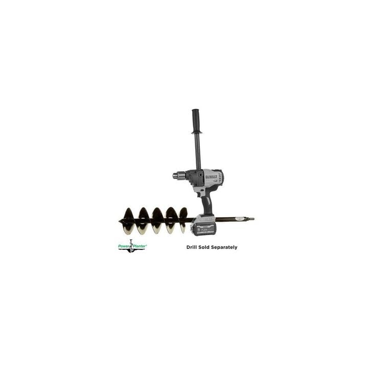 Power Planter 7 Inch x 28 Inch Steel Gallon Pot & Post Hole Auger with HD Tip, large image number 3