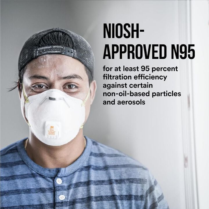 3M 8511 White N95 Valved Sanding Respirator, 2 Pieces, large image number 6