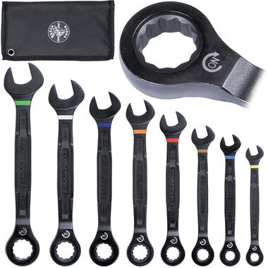 Klein Tools SAE Ratcheting Wrench Set, 8 Piece