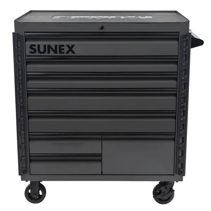 Sunex 41 Inch 8-Drawer Premium Service Cart Gray