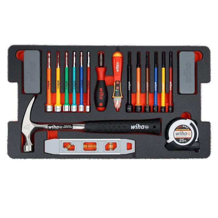 Wiha Premium Kit In Rolling Tool Box 194pc, large image number 1