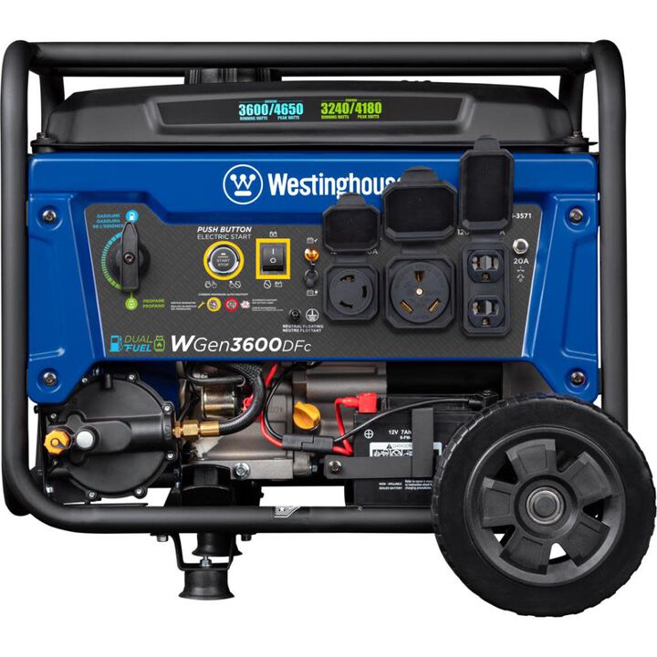Westinghouse Outdoor Power 4,650 Watt Dual Fuel 49-State Portable Generator with CO Sensor, large image number 1
