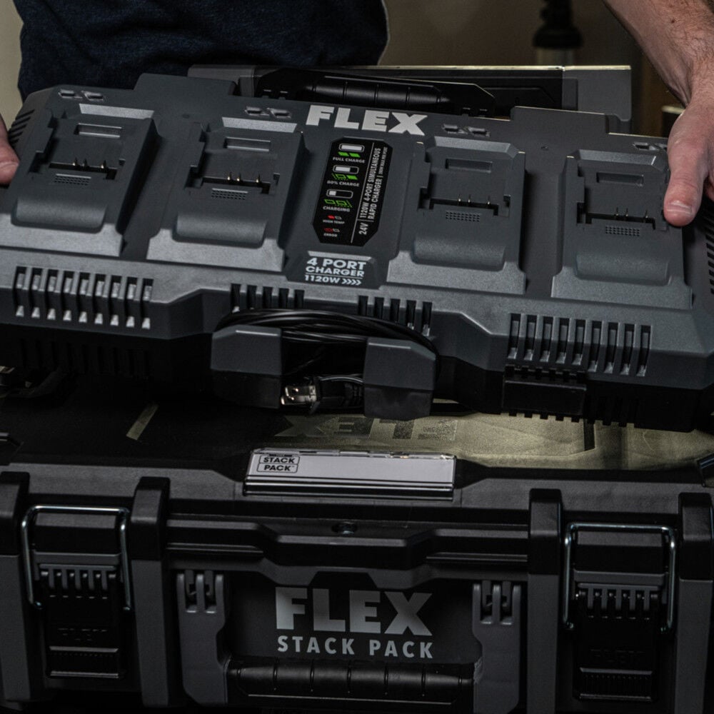FLEX STACK PACK 24V Rapid Battery Charger 4 Port FX0451Z from FLEX
