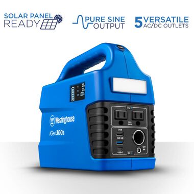 Westinghouse Outdoor Power iGen Solar Generator Portable 296 Watt Hour