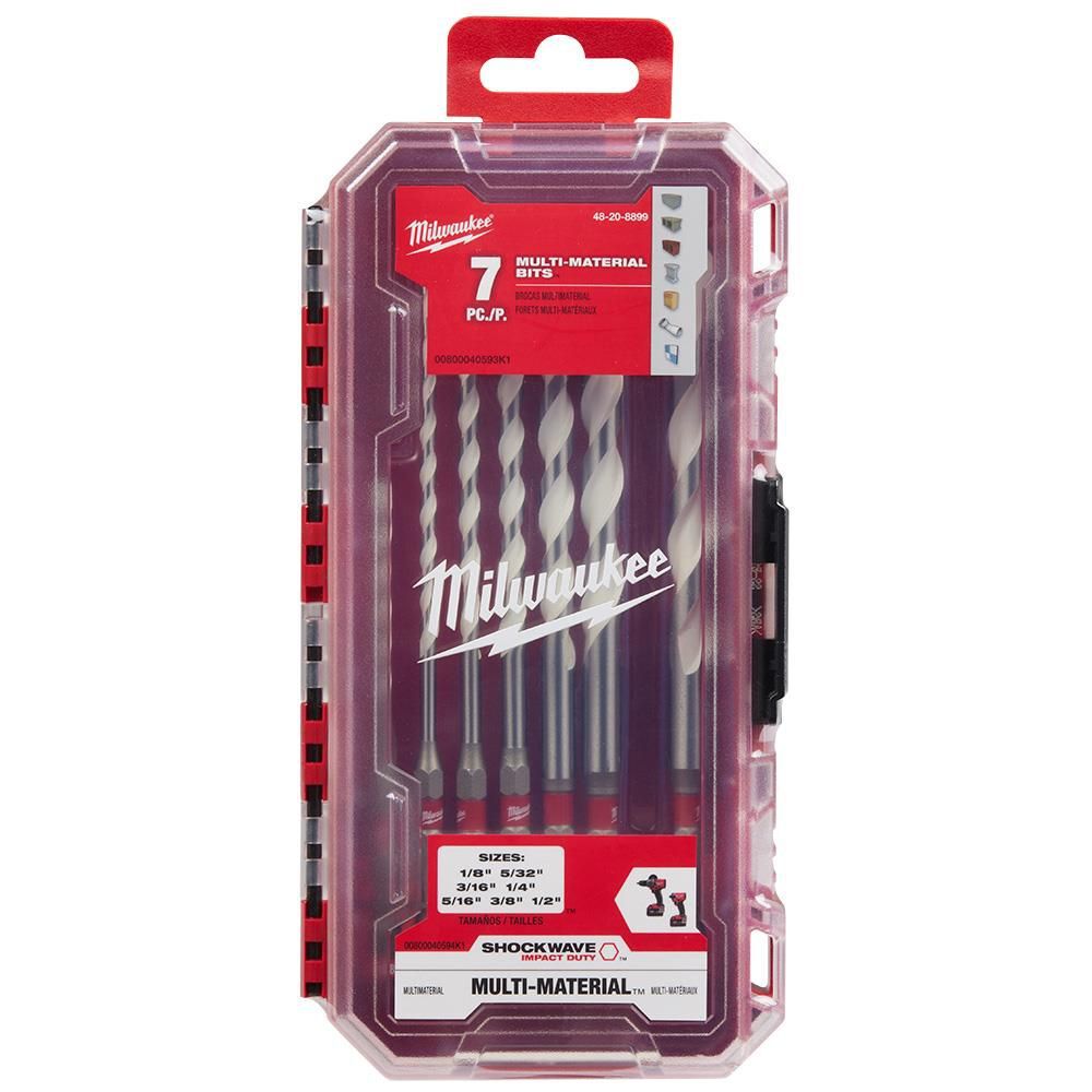 Milwaukee 7pc. SHOCKWAVE Impact Duty Carbide Multi-Material Drill Bit Kit, large image number 10